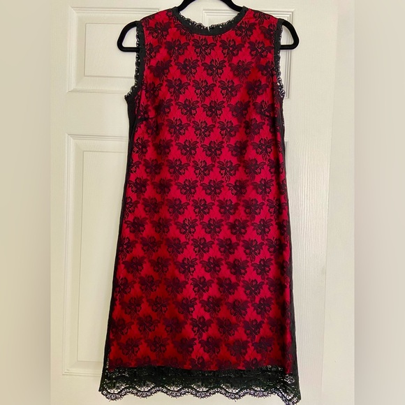 Dolce & Gabbana | Dresses | Dolce Gabbana Dg Lace Red Black Sleeveless Dress  Size 42 | Poshmark